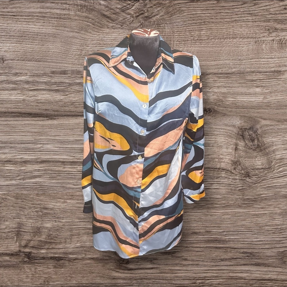 Princess Polly Funky Mod Mini Dress Long Sleeve Size 6